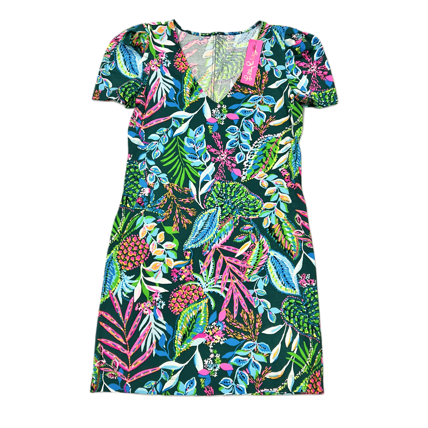 Dress Designer By Lilly Pulitzer In Green & Orange, Size: M