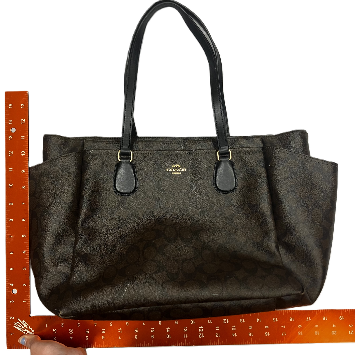 Laptop Bag Designer By Coach, Size: Large