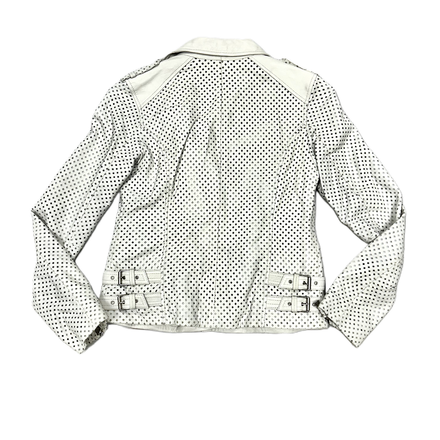 Jacket Leather By Black Rivet In White, Size: S