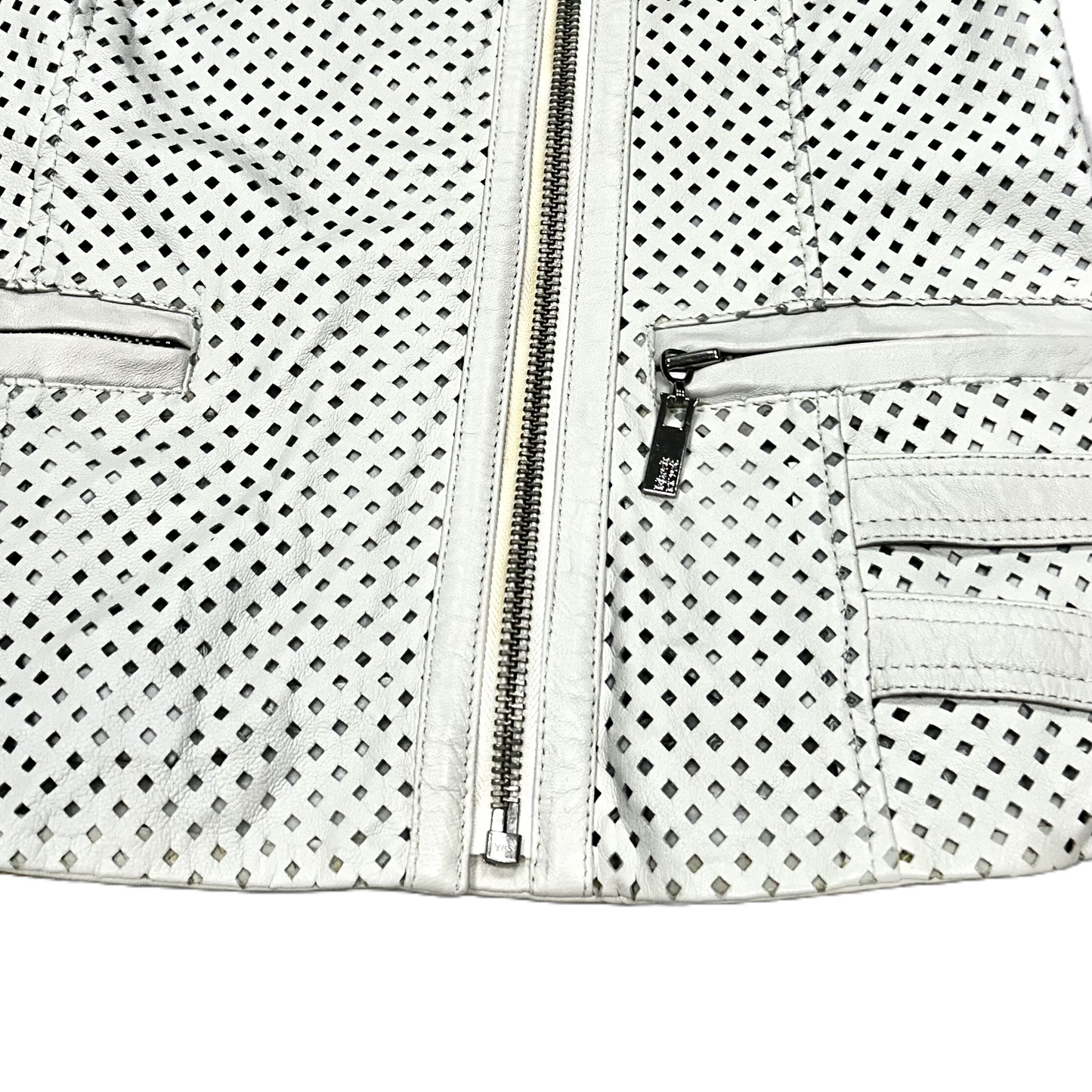 Jacket Leather By Black Rivet In White, Size: S