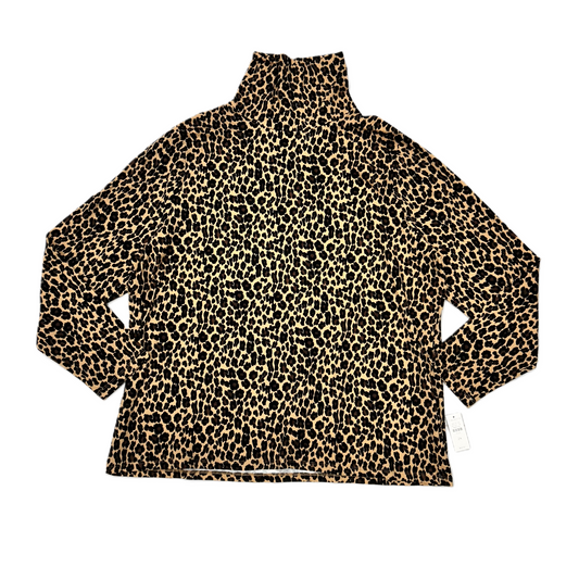 Top Long Sleeve By Talbots In Leopard Print, Size: 2x