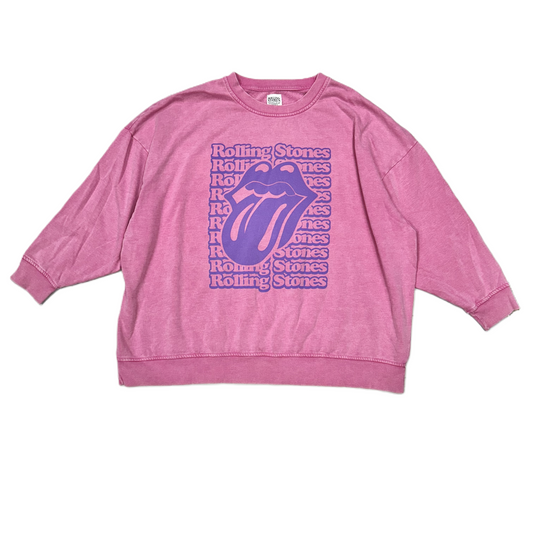 Sweatshirt Crewneck By Rolling Stones In Pink & Purple, Size: 2x