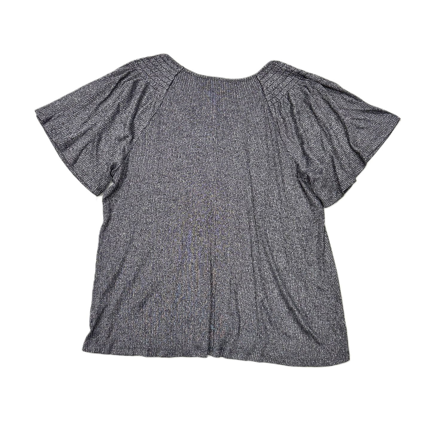 Top Short Sleeve By Lane Bryant In Purple & Silver, Size: 3x