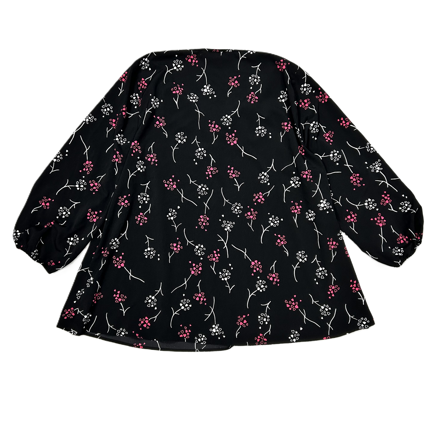 Top Long Sleeve By Lane Bryant In Black & Pink, Size: 3x