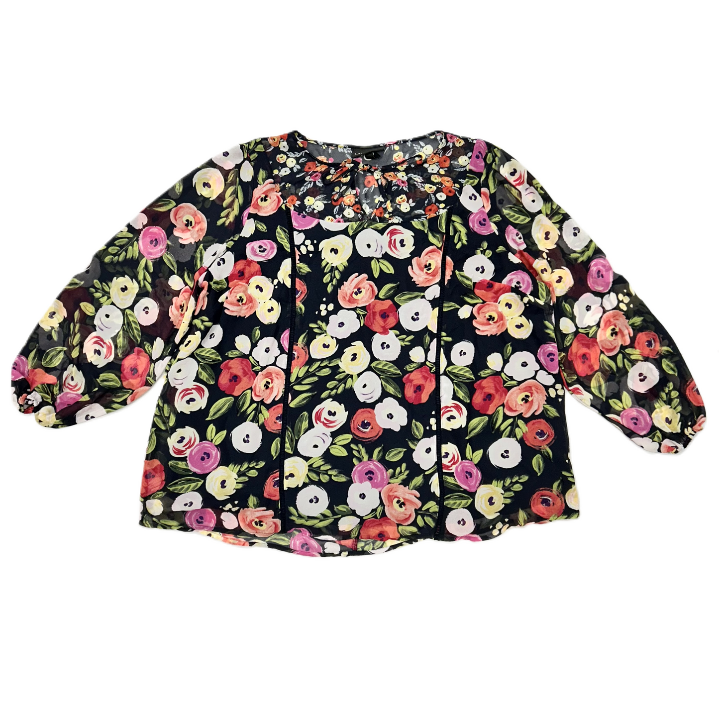 Top Long Sleeve By Lane Bryant In Floral Print, Size: 2x