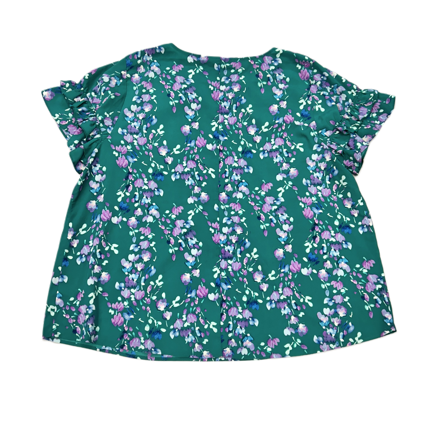 Top Short Sleeve By Lane Bryant In Green & Purple, Size: 3x