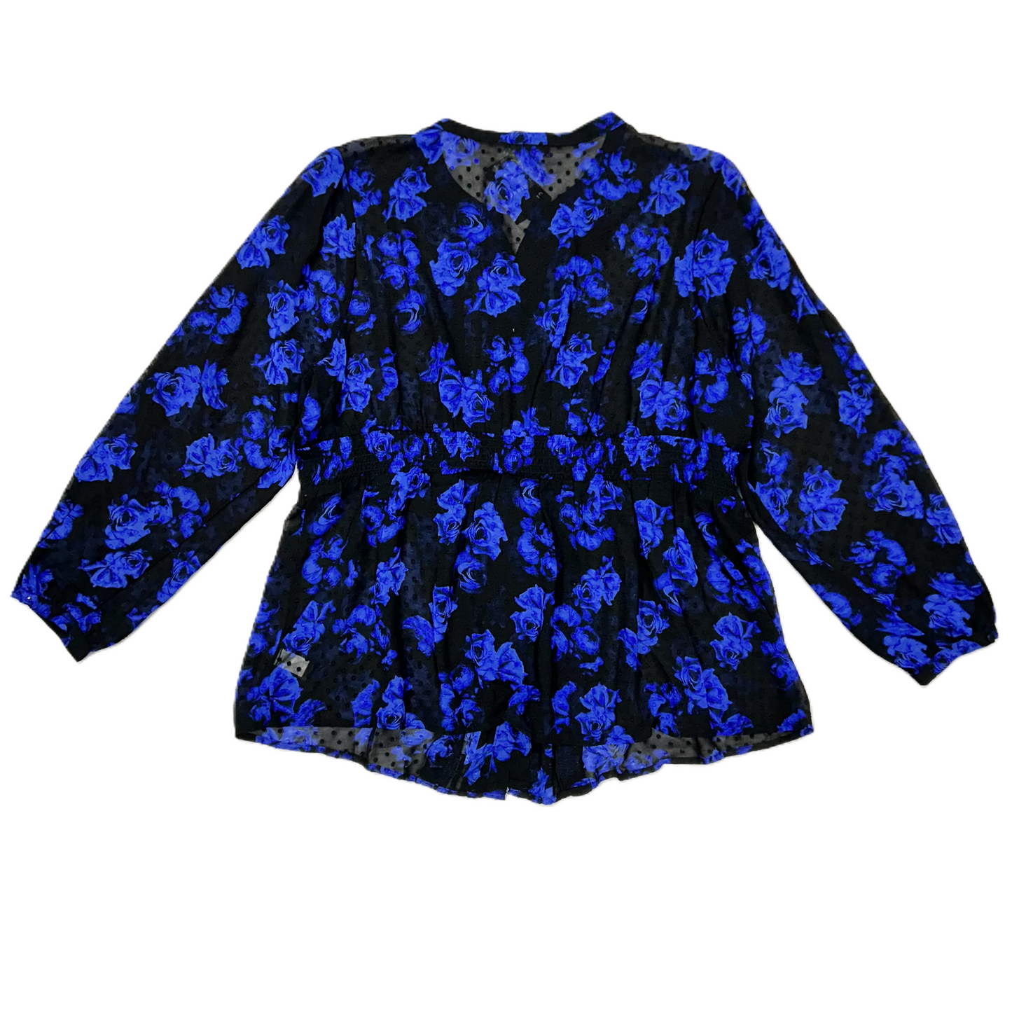 Top Long Sleeve By Torrid In Black & Blue, Size: 3x