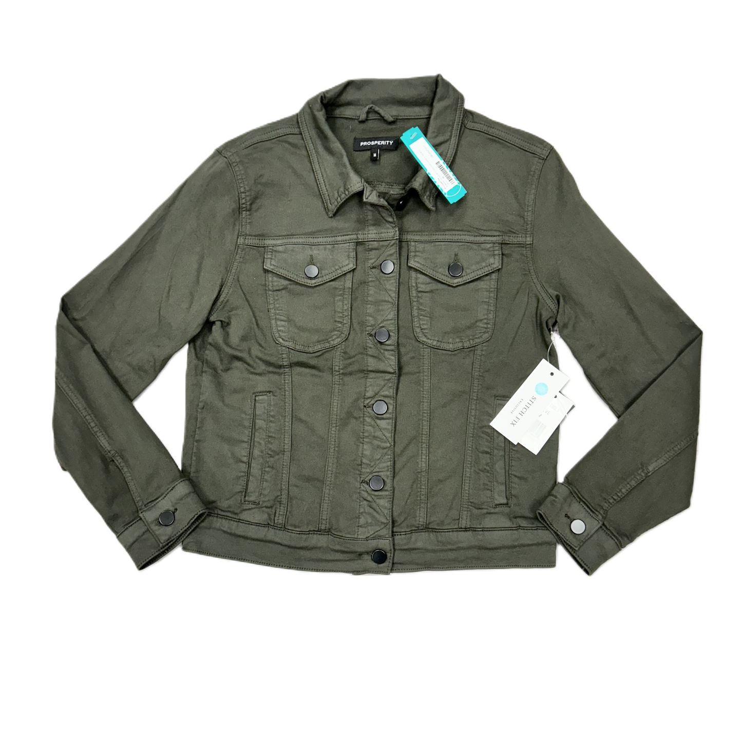 Jacket Denim By Prosperity In Green, Size: M