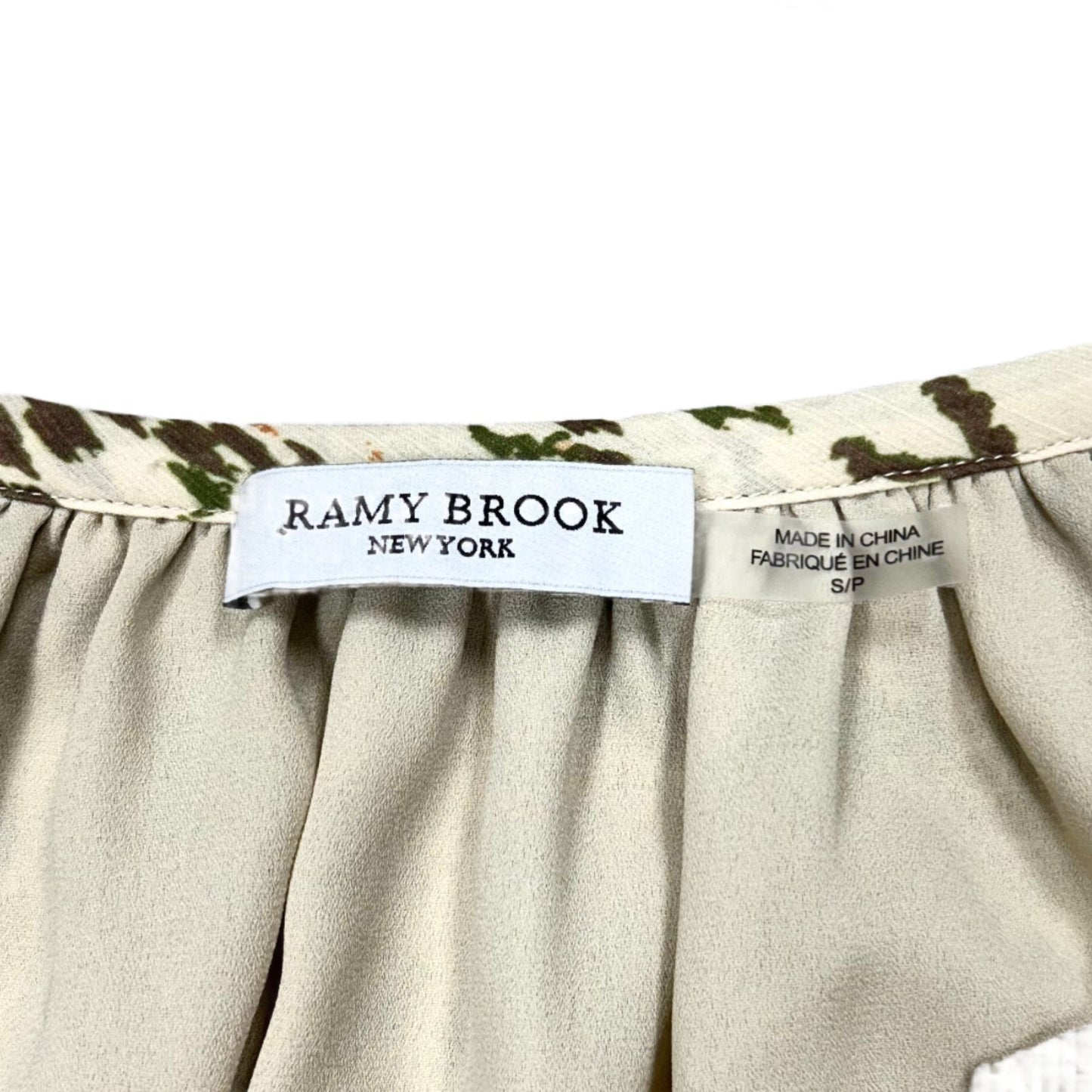 Dress Casual Short By Ramy Brook In Green & Tan, Size: S