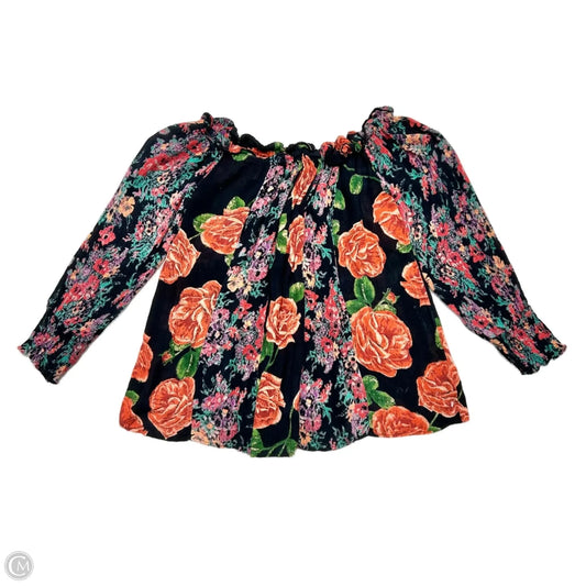 Top Long Sleeve By Free People In Floral Print, Size: S