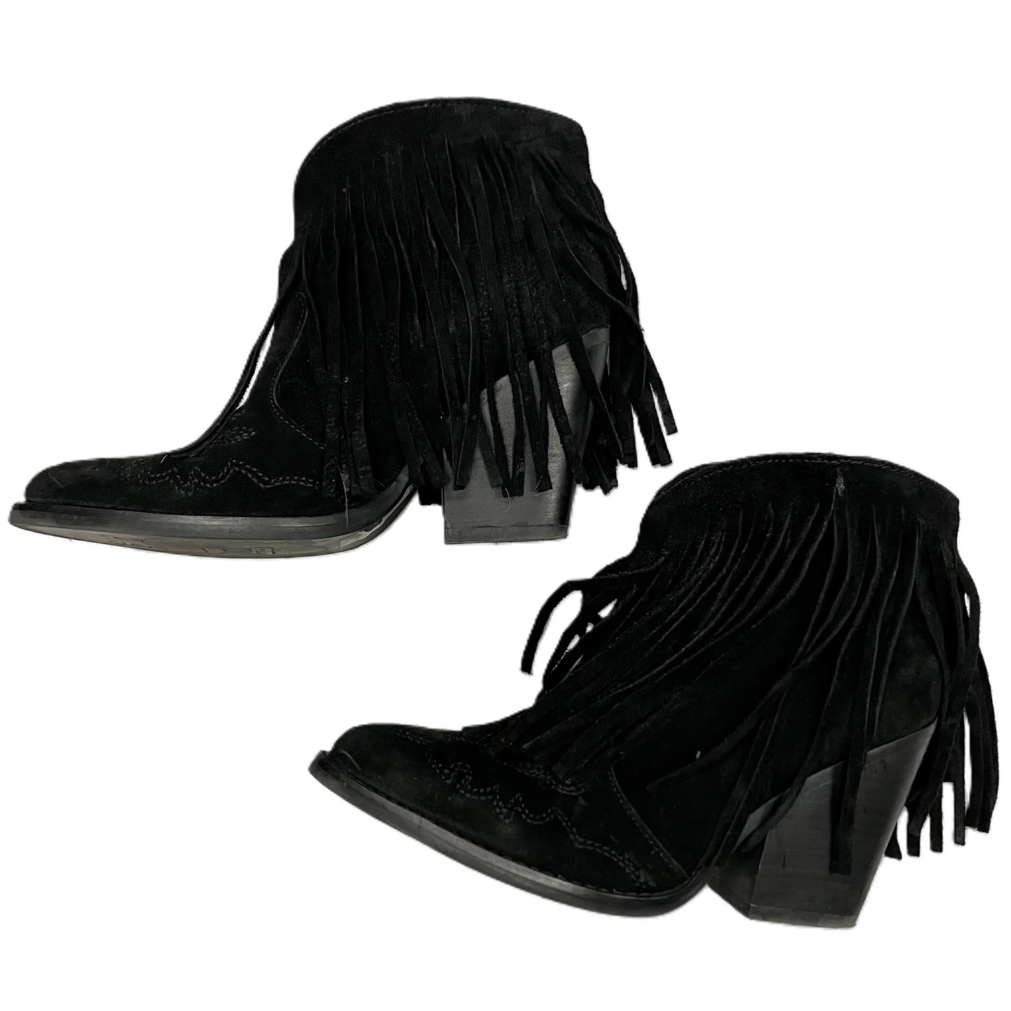 Boots Ankle Heels By Dingo In Black, Size: 7