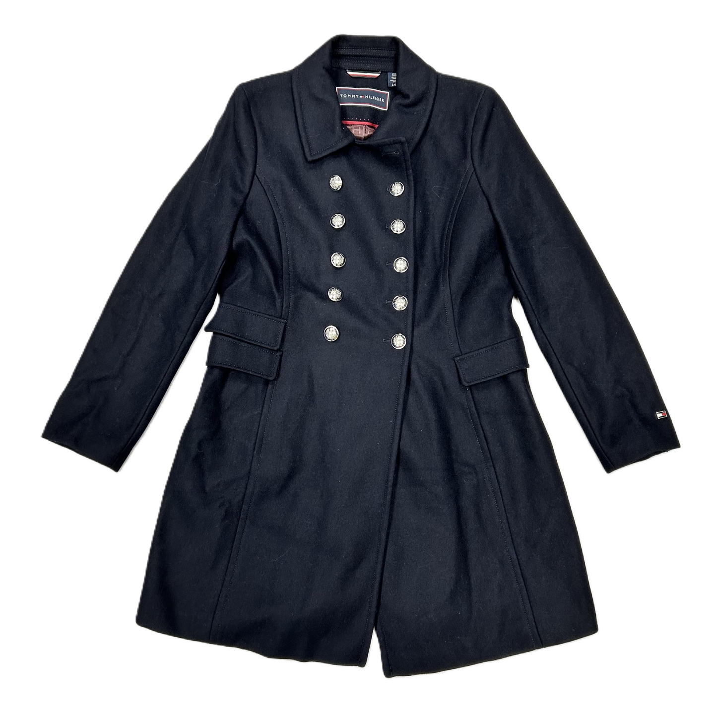 Coat Peacoat By Tommy Hilfiger In Navy, Size: L