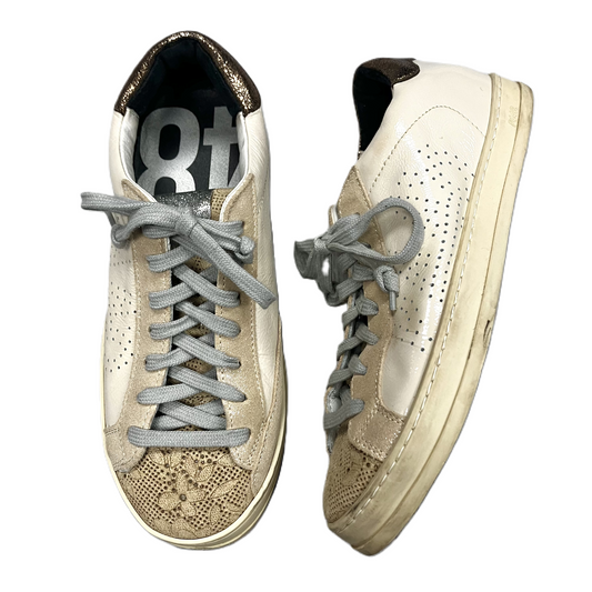 Shoes Sneakers By P448 In Silver & Tan, Size: 6