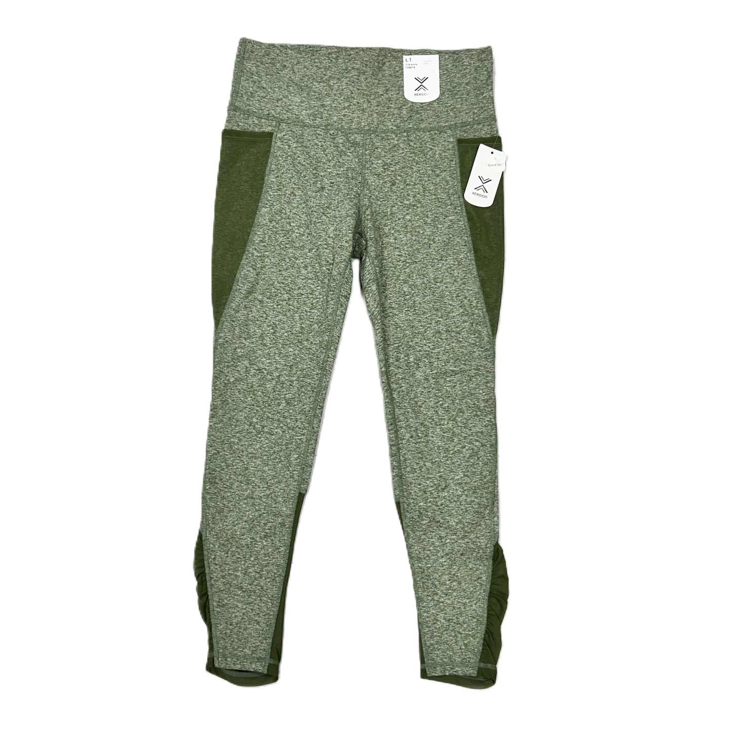 Athletic Leggings By Xersion In Green, Size: Lt