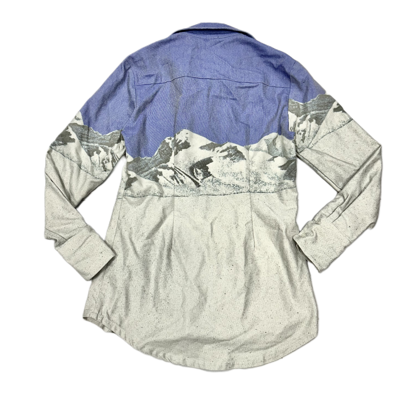 Top Long Sleeve By Fiorucci In Blue & Grey, Size: Xl