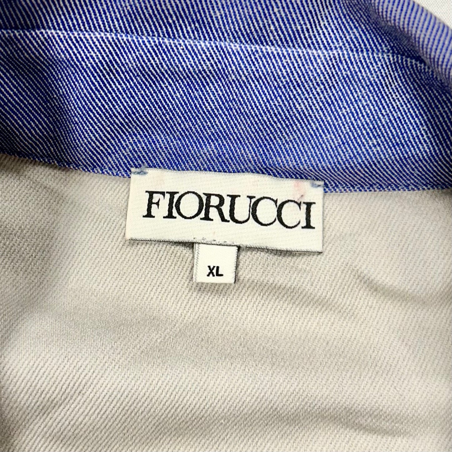 Top Long Sleeve By Fiorucci In Blue & Grey, Size: Xl