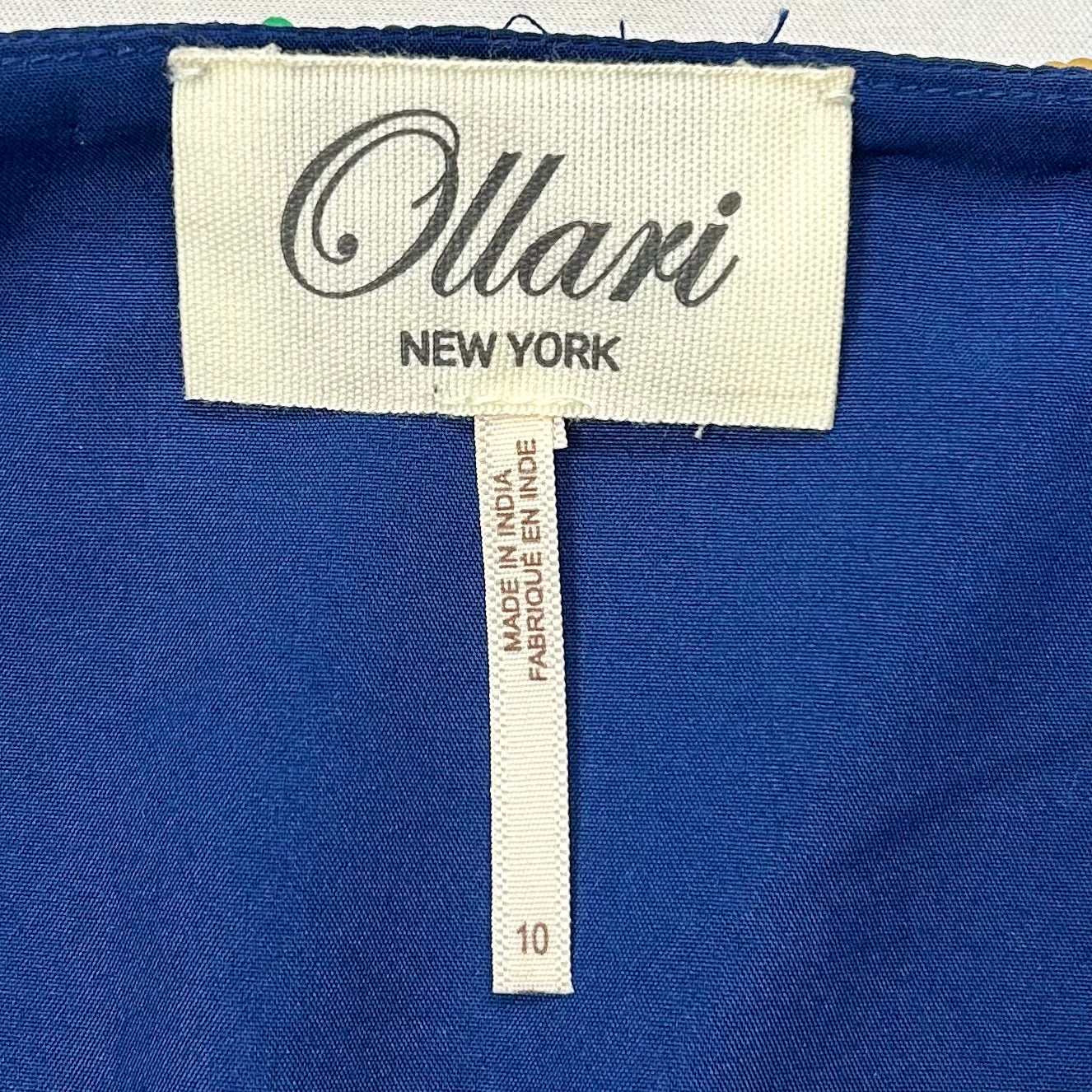 Skirt Mini & Short By Ollari In Blue & Brown, Size: 10