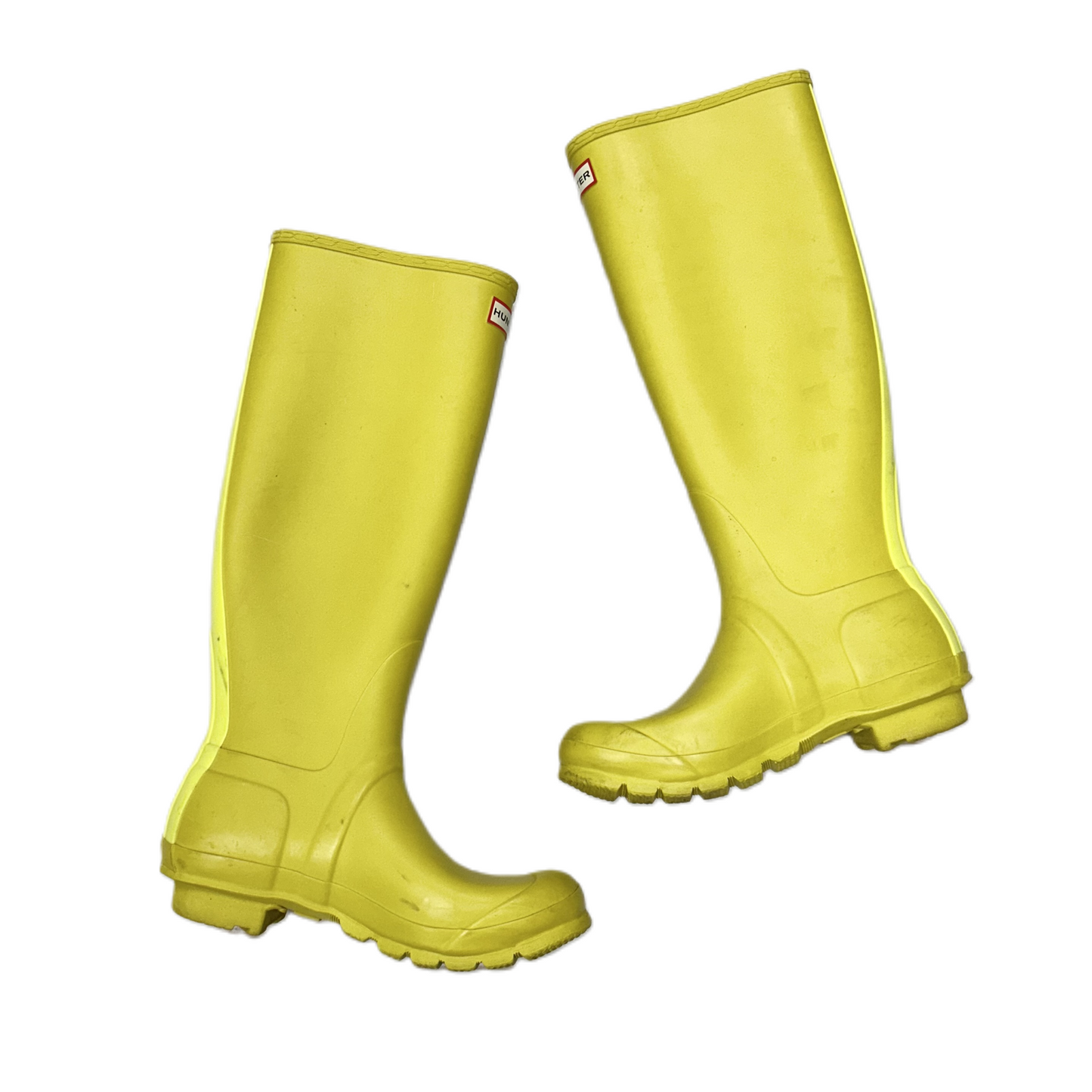 Boots Rain By Hunter In Yellow, Size: 8