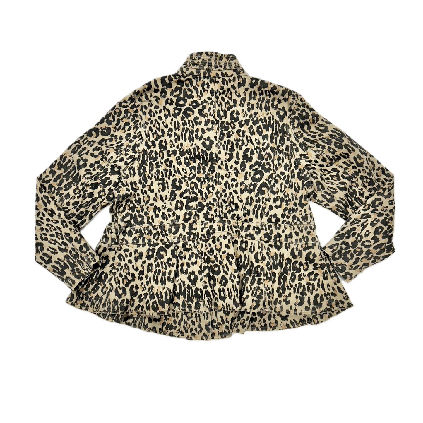 Jacket Utility By Lane Bryant In Leopard Print, Size: 3x