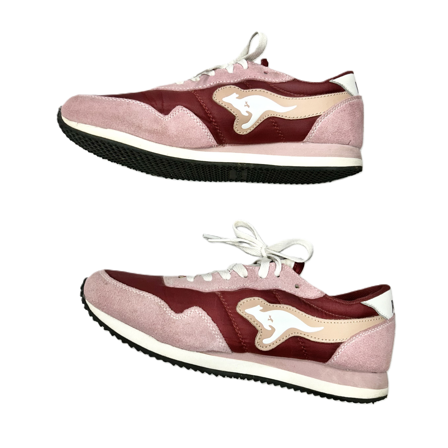 Shoes Sneakers By Kangaroo In Pink & White, Size: 8.5