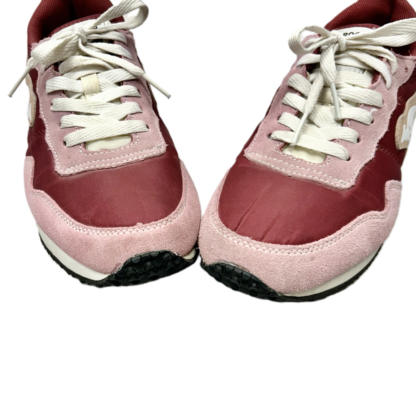 Shoes Sneakers By Kangaroo In Pink & White, Size: 8.5