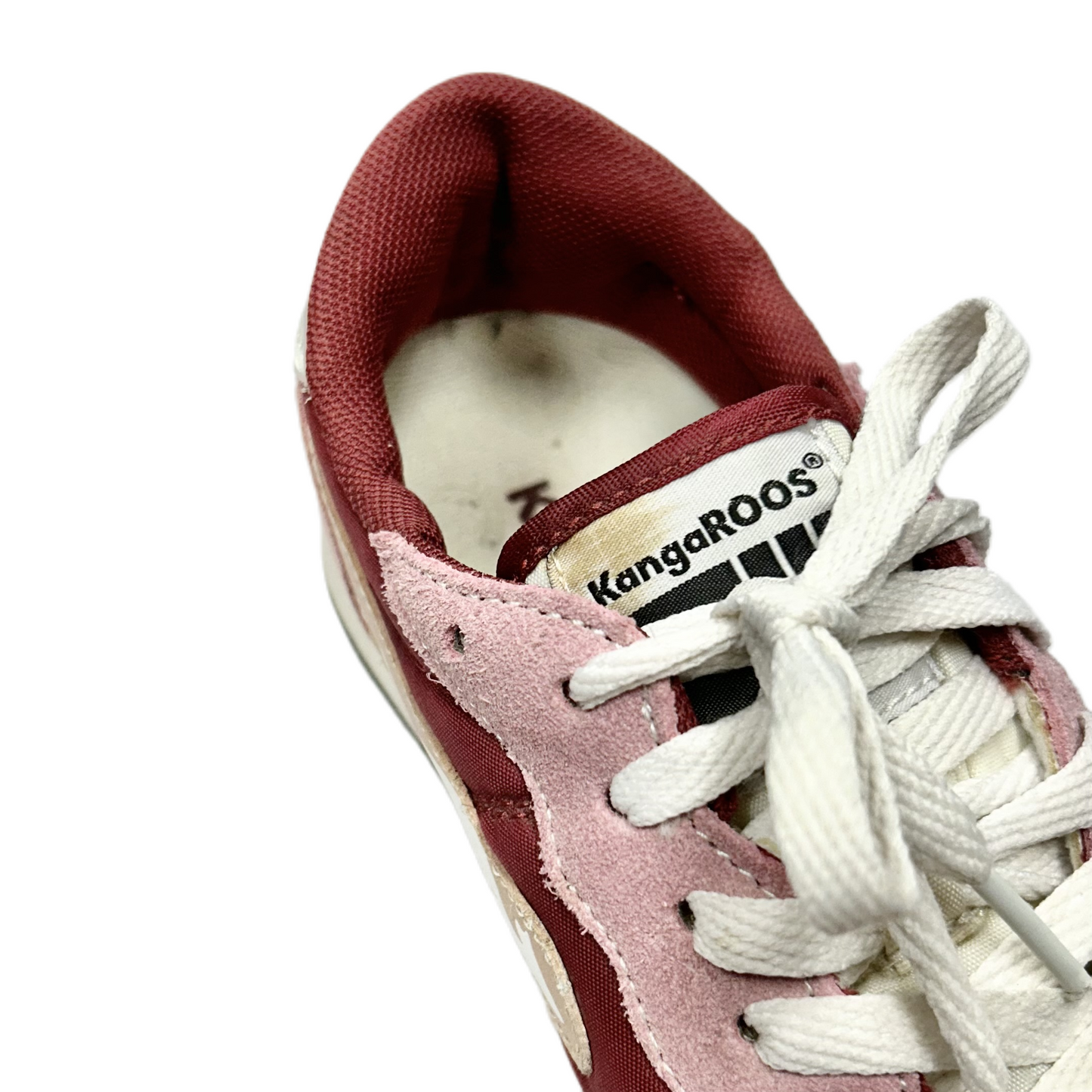 Shoes Sneakers By Kangaroo In Pink & White, Size: 8.5