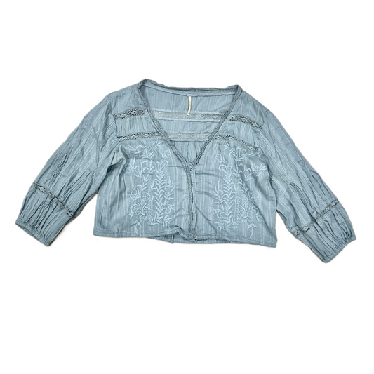 Top Long Sleeve By Free People In Blue, Size: S