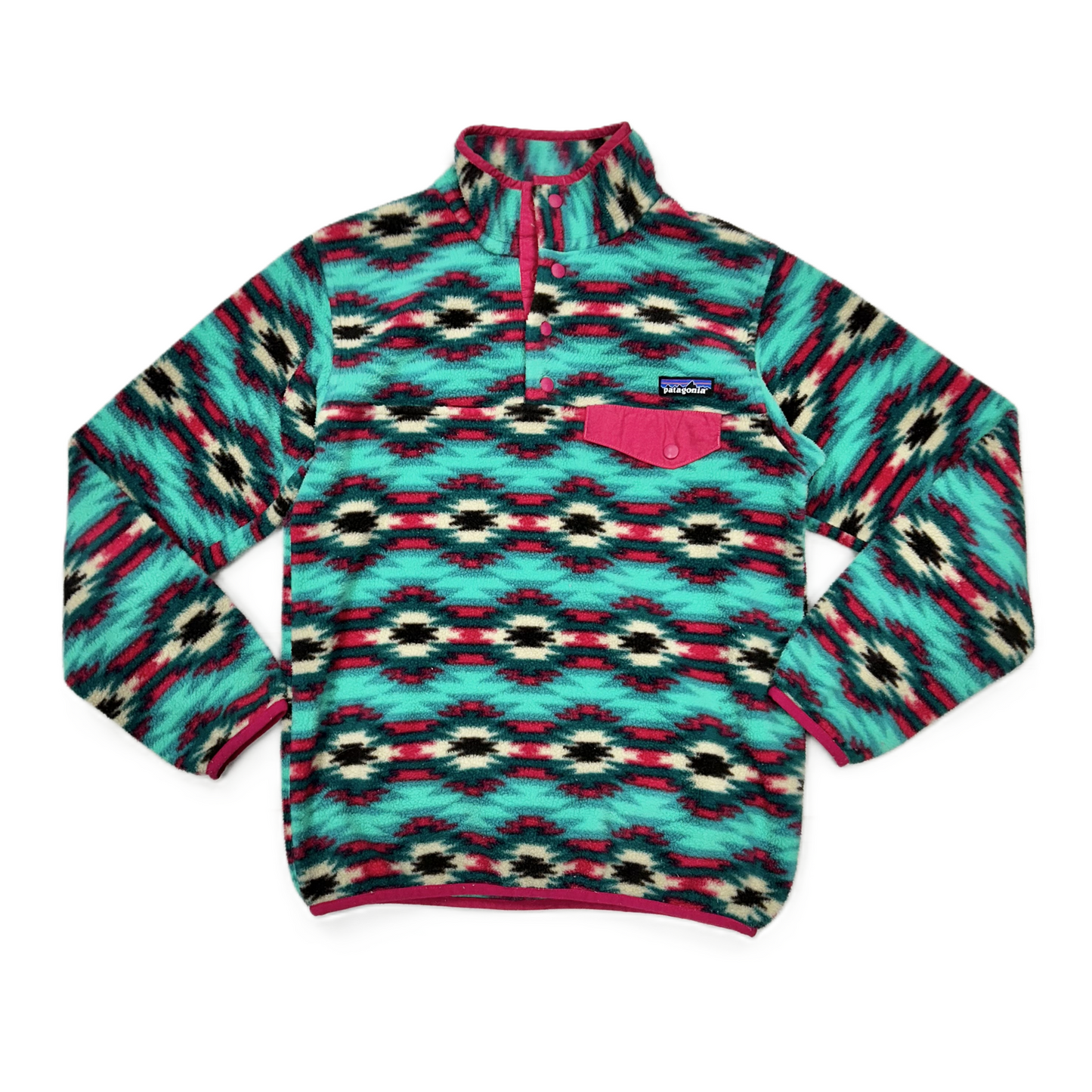 Athletic Fleece By Patagonia In Blue & Pink, Size: Xs