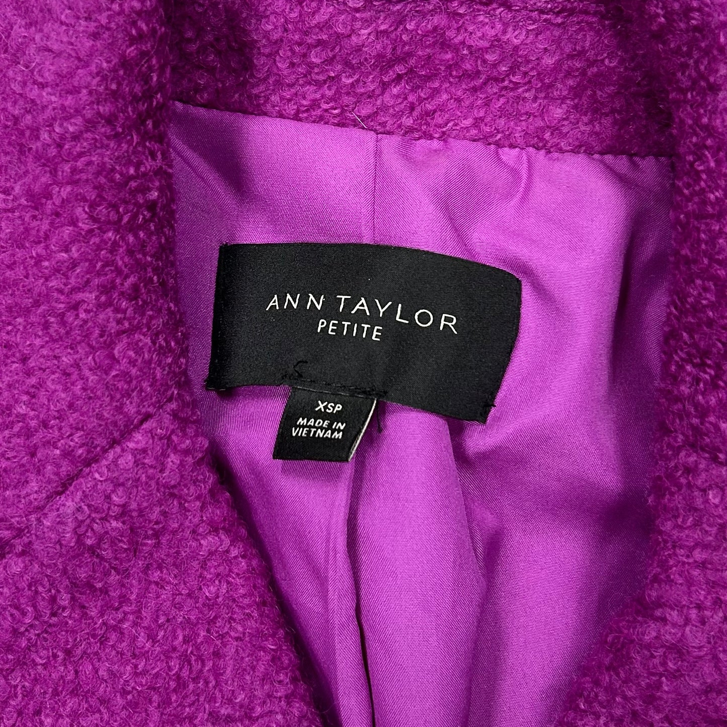 Coat Peacoat By Ann Taylor In Purple, Size: XSp