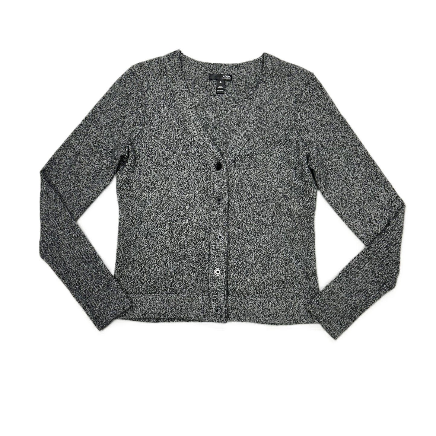 Sweater Cardigan Cashmere By Aqua In Grey, Size: M