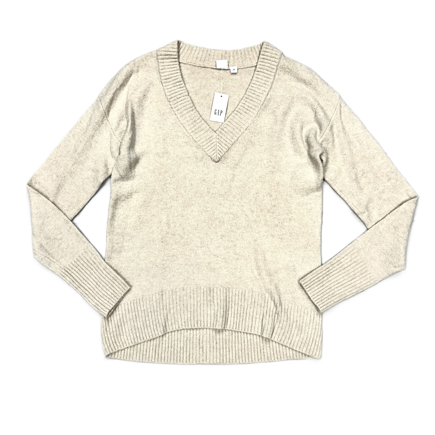 Sweater By Gap In Cream, Size: Xs