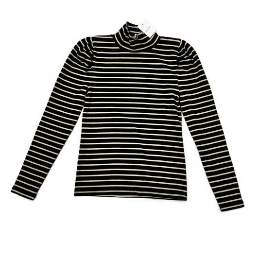 Top Long Sleeve By J. Crew In Black & Gold, Size: S