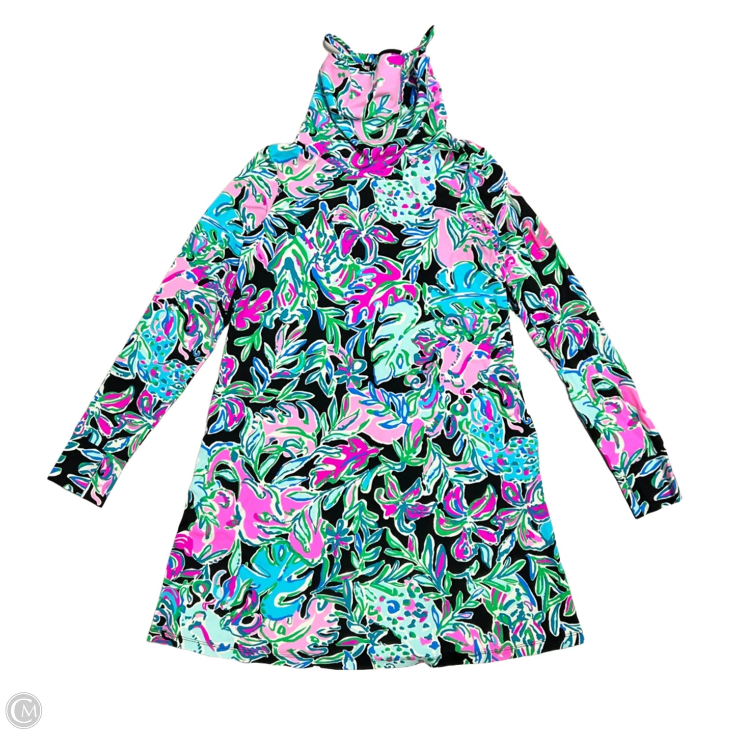 Dress Designer By Lilly Pulitzer In Black & Blue, Size: M