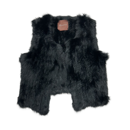 Vest Rabbit Fur By 525 America In Black, Size: S