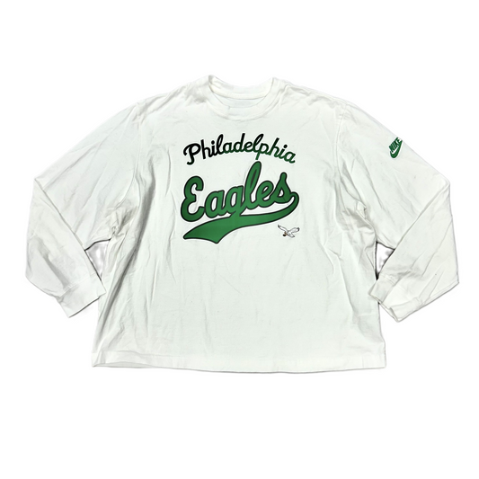 Top Long Sleeve By Nike Apparel In Green & White, Size: Xl