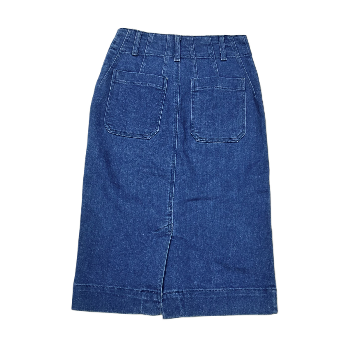 Skirt Midi By Maeve In Blue Denim, Size: Xxs