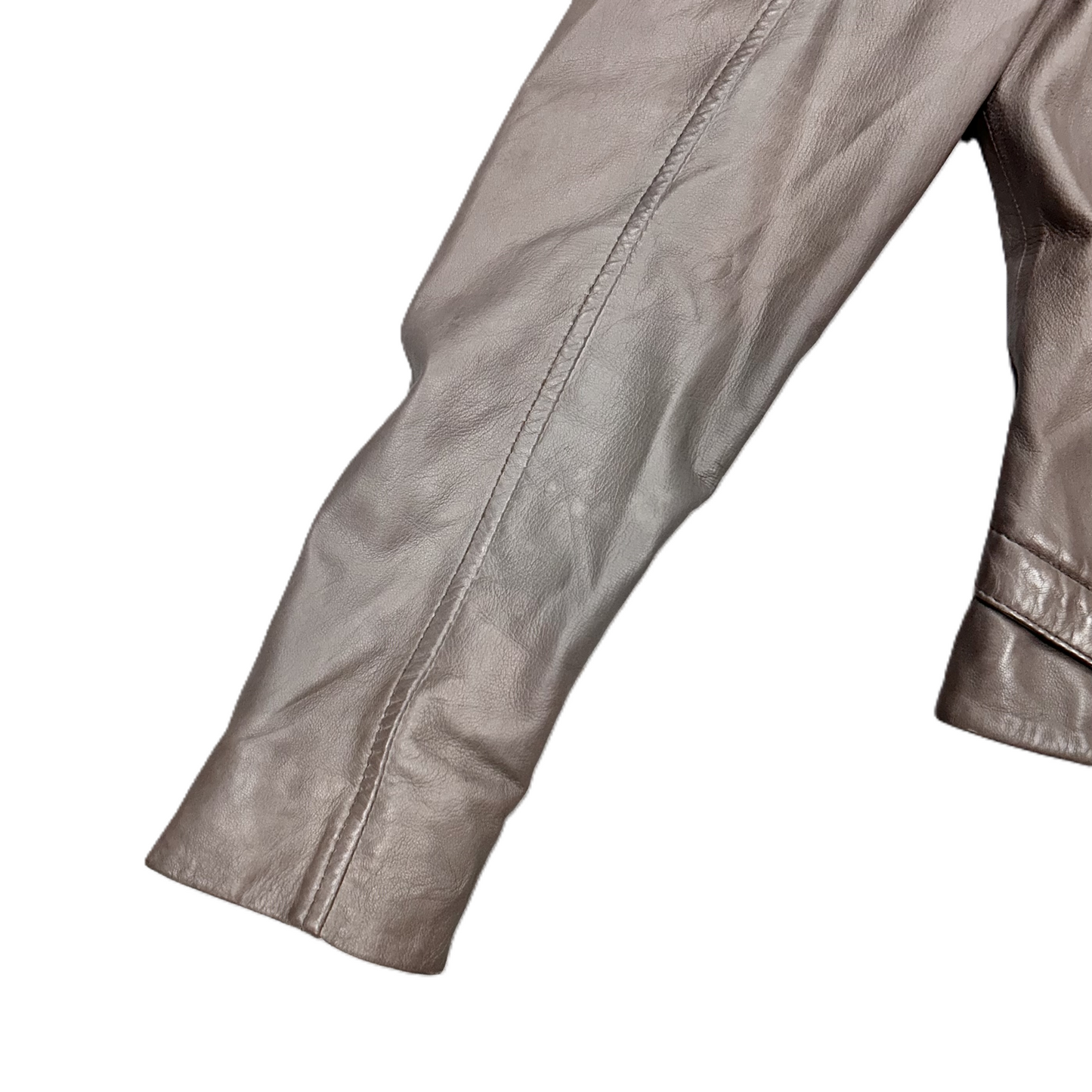 Jacket Leather By Mauritius In Taupe, Size: S