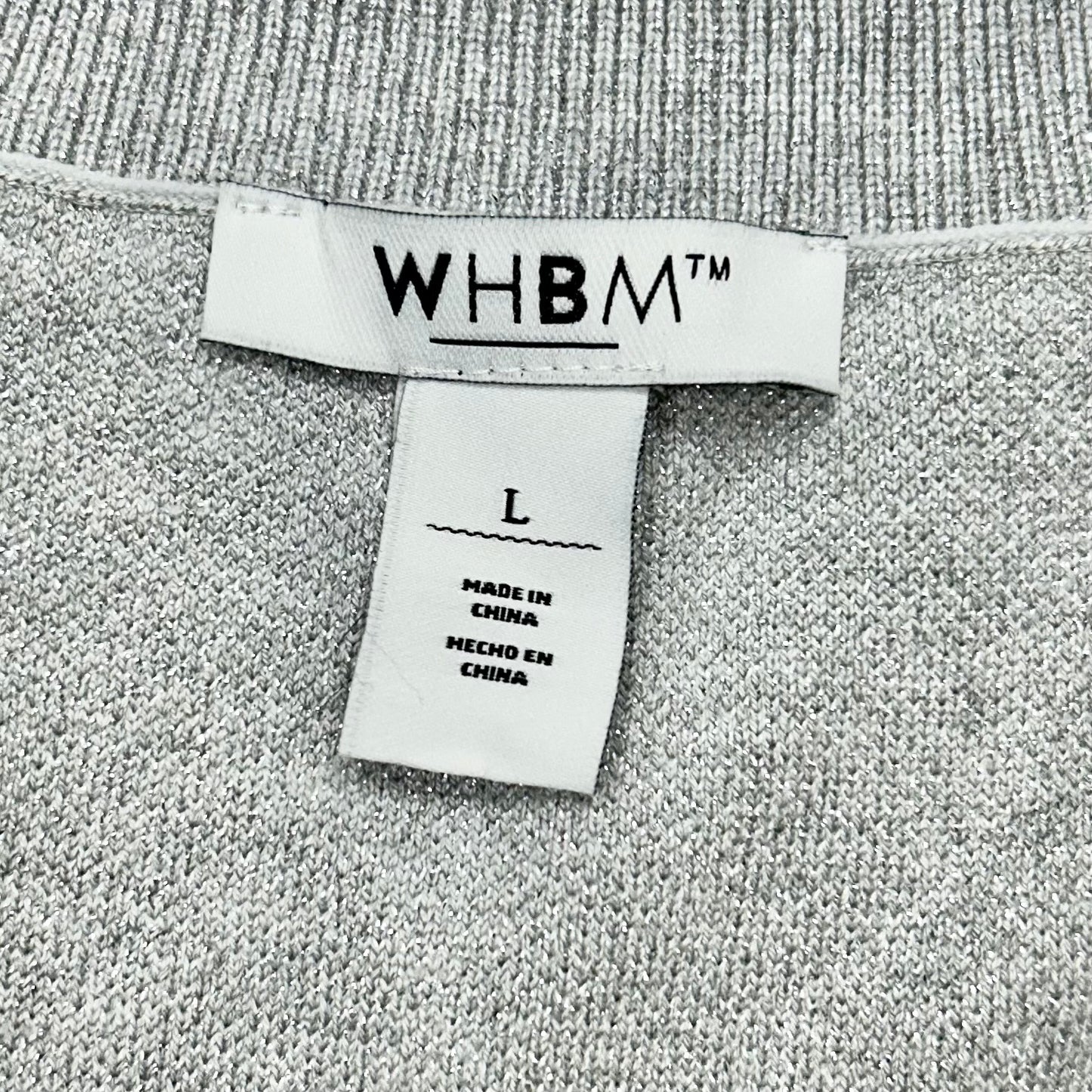 Sweater By White House Black Market In Silver, Size: L