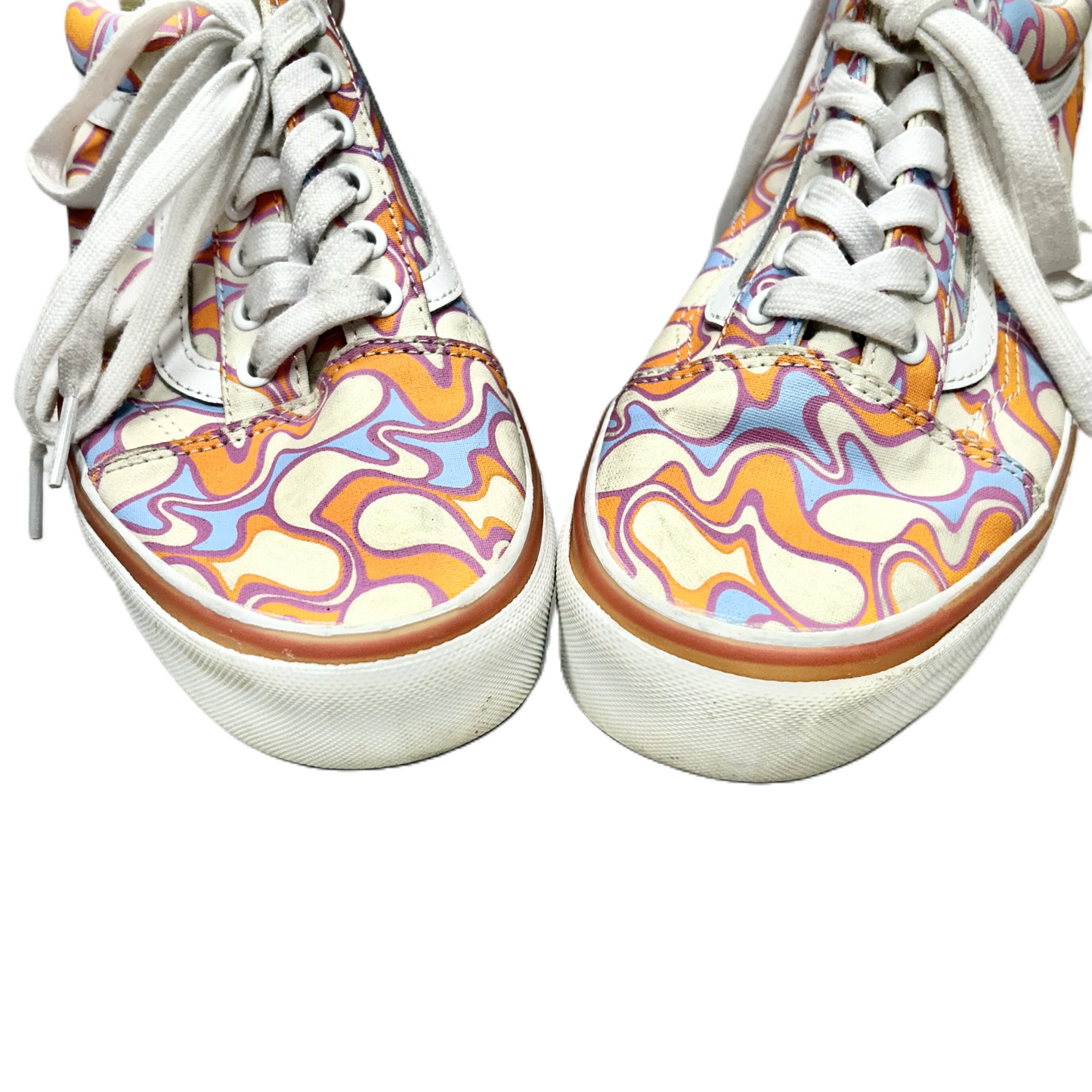 Shoes Sneakers Platform By Vans In Orange & Purple, Size: 8.5