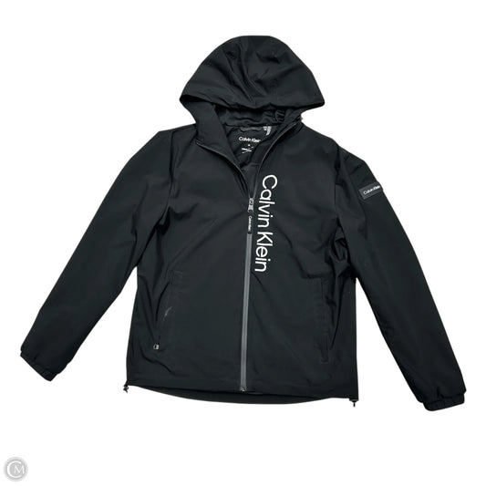 Jacket Windbreaker By Calvin Klein In Black, Size: M