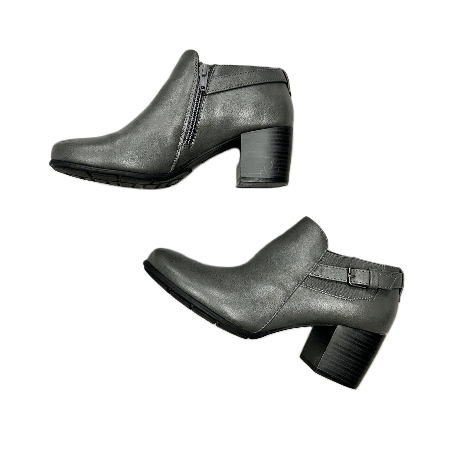 Boots Ankle Heels By Croft And Barrow In Grey, Size: 7.5