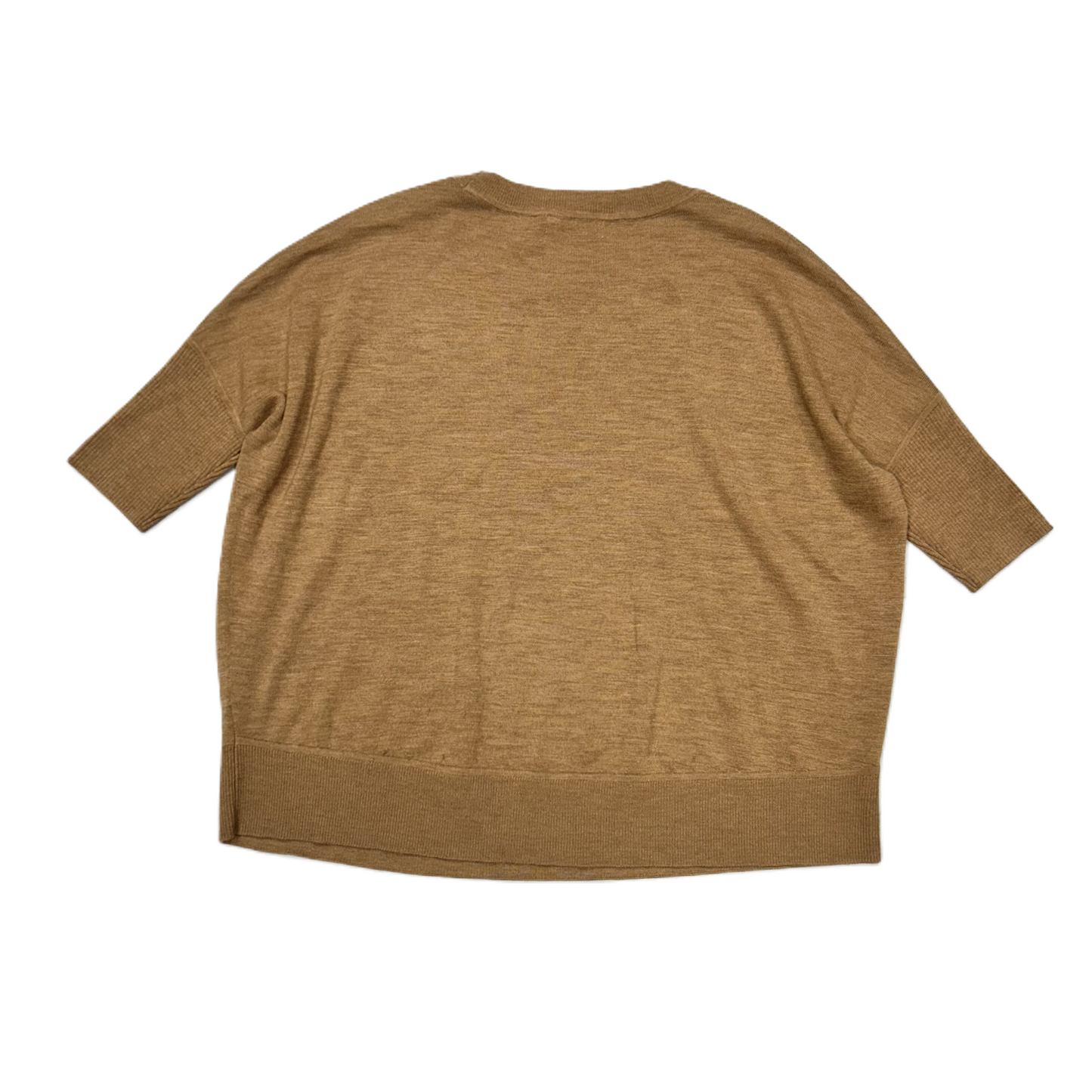 Sweater Short Sleeve By Anthropologie In Tan, Size: S