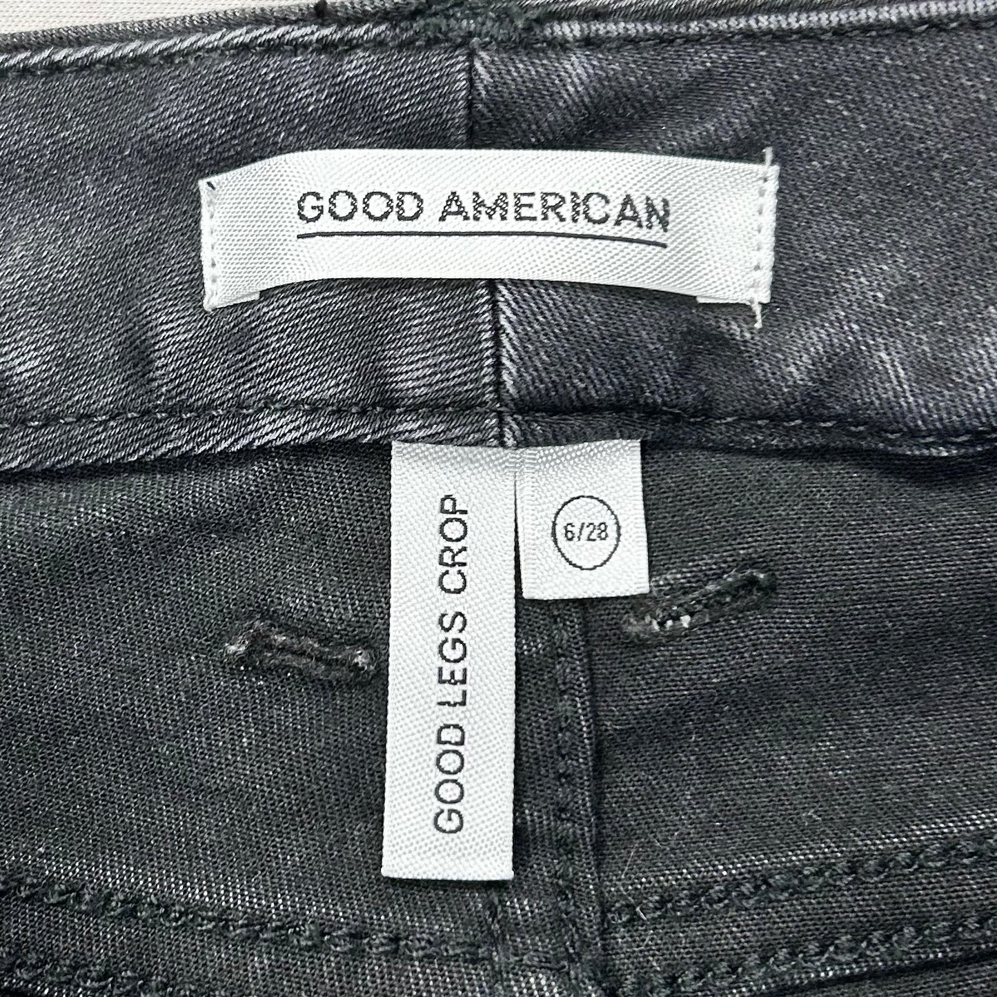 Jeans Skinny By Good American In Black Denim, Size: 6