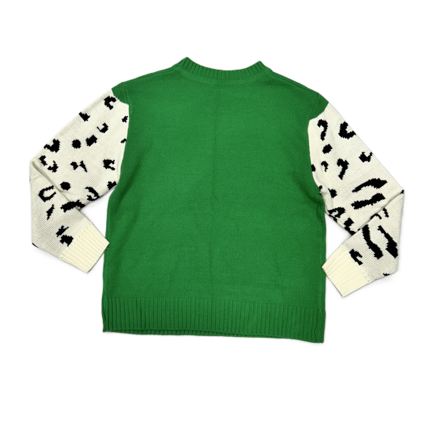 Sweater In Green & White, Size: Xl