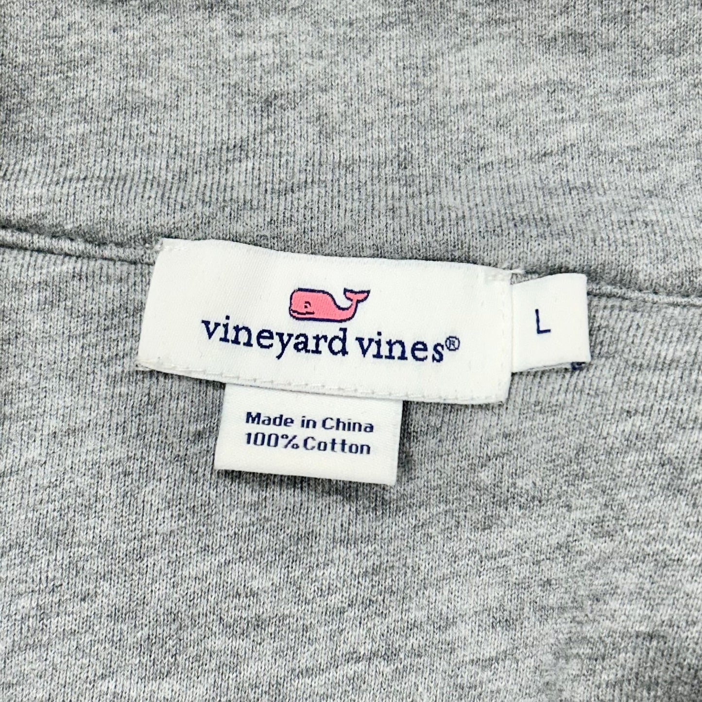 Sweatshirt Collar By Vineyard Vines In Grey, Size: L