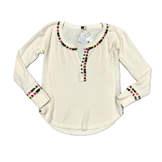 Top Long Sleeve By We The Free In Cream, Size: Xs