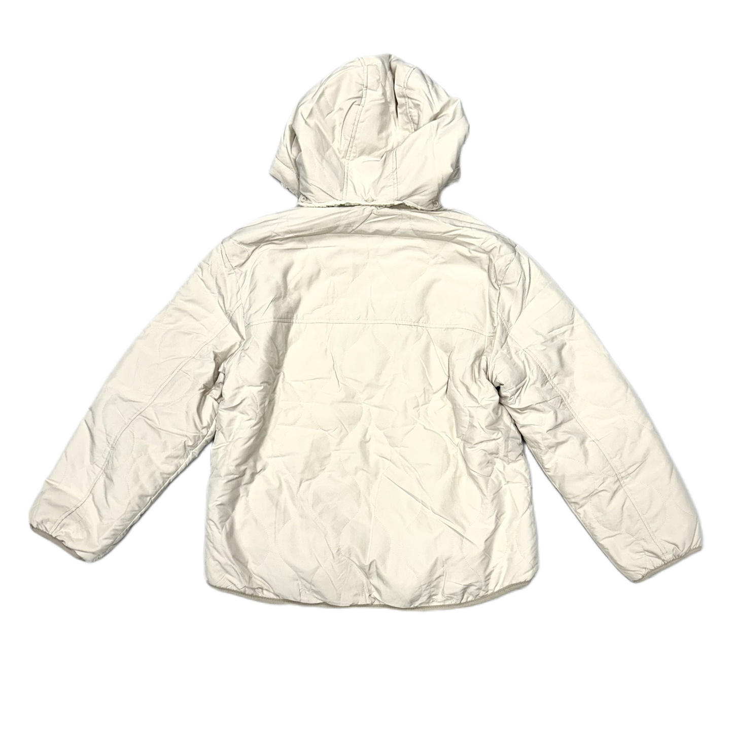 Jacket Puffer & Quilted In Cream & Tan, Size: L