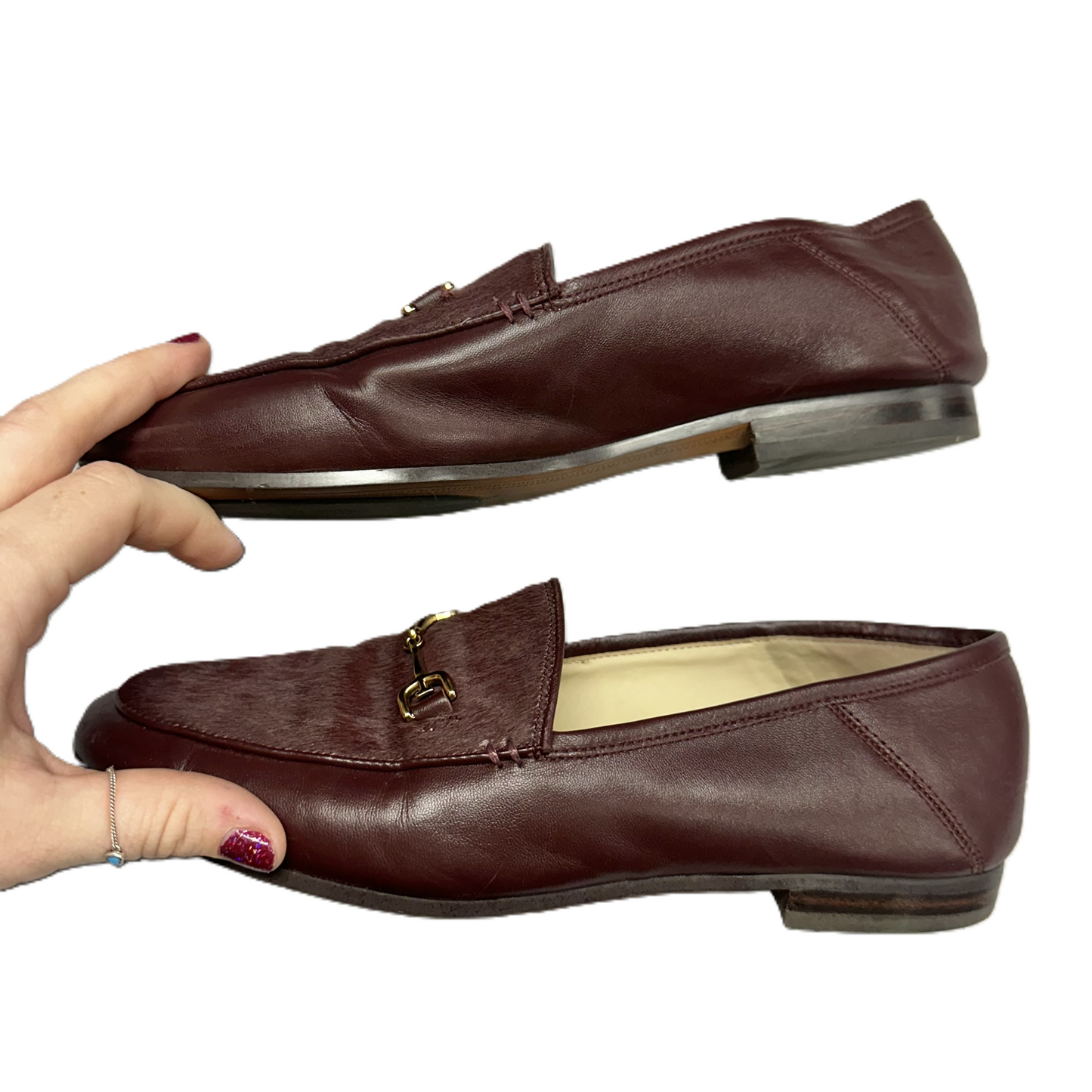 Shoes Flats By Sam Edelman In Maroon, Size: 7