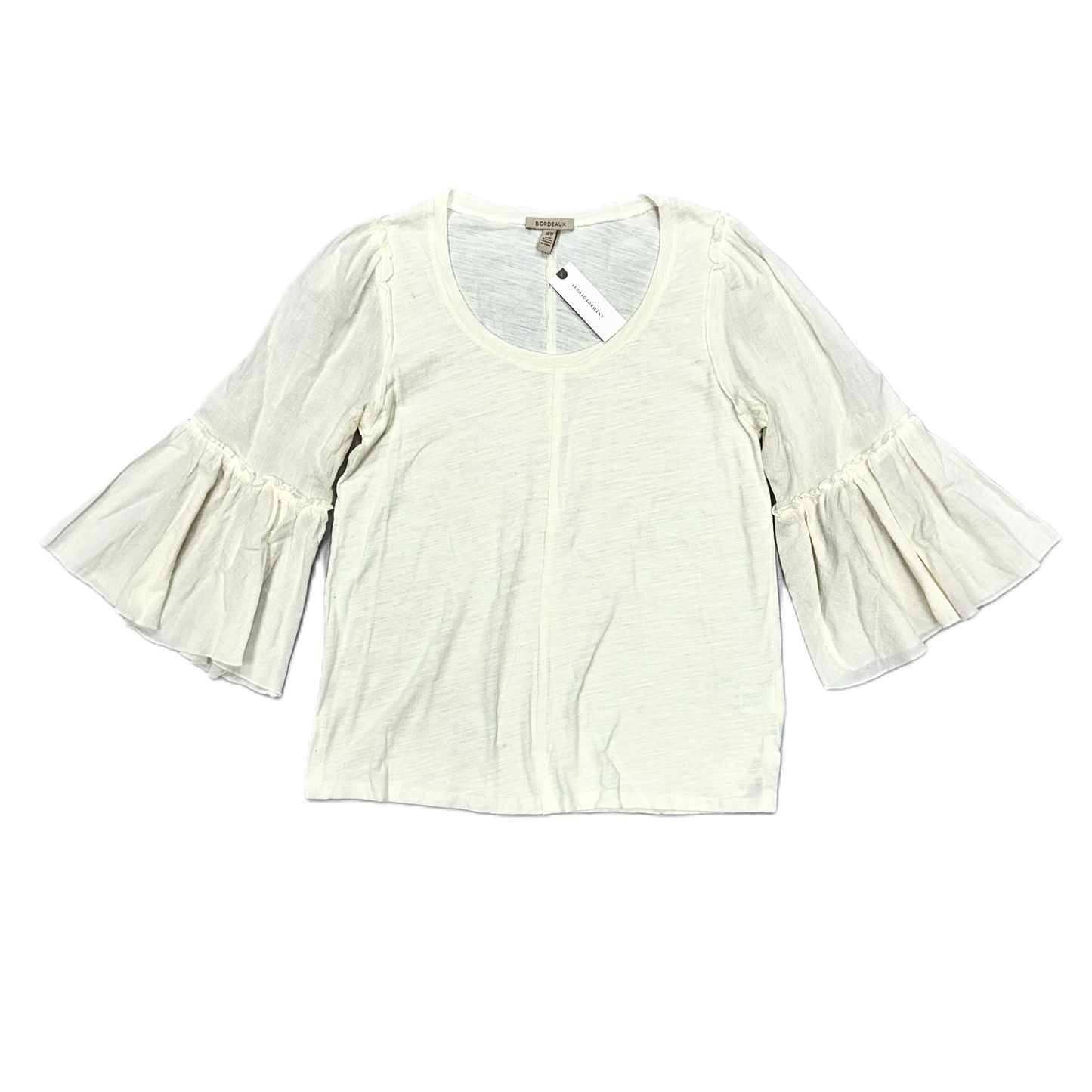 Top 3/4 Sleeve By Bordeaux In Cream, Size: Xs