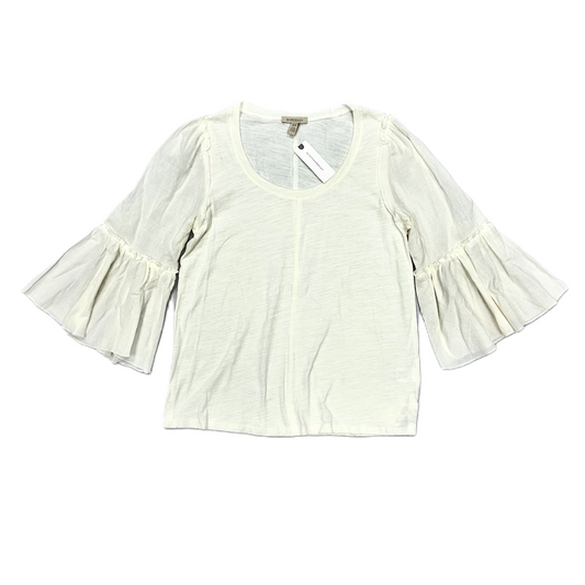 Top 3/4 Sleeve By Bordeaux In Cream, Size: Xs